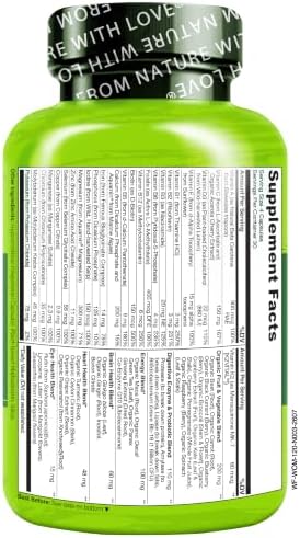 NATURELO Whole Food Multivitamin for Women - with Vitamins, Minerals, & Organic Extracts - Supplement for Energy and Heart Health - Non GMO - 120 Vegan Capsules | Women's Multivitamins with Vitamins, Minerals, Organic Extracts for Energy and Heart Health…