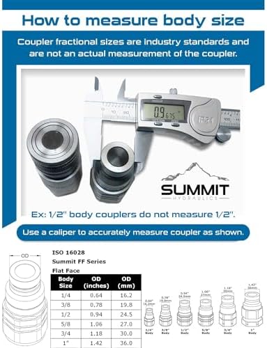 Summit Hydraulics CAT 153-2994 Replacement Female Hydraulic Flat Face Quick Coupler