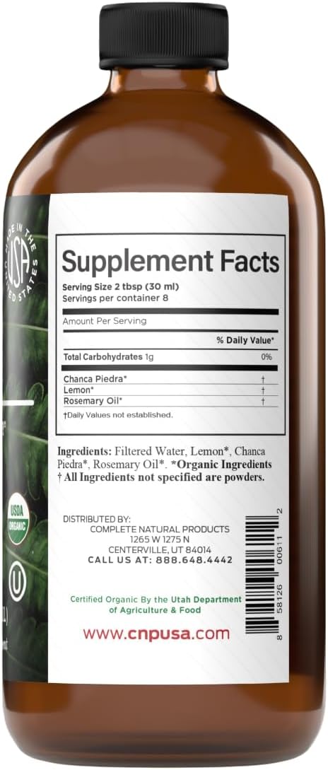 CNP | Chanca Piedra Organic Tincture 16oz - Stone Breaker, Kidney Support | Organic chanca piedra liquid extract for kidney cleanse support, stone breaker routines, alcohol free tincture made in USA