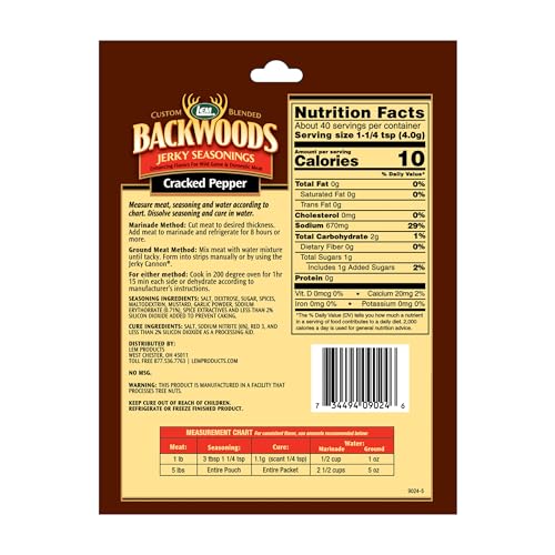 Backwoods Cracked Pepper Seasoning with Cure Packet