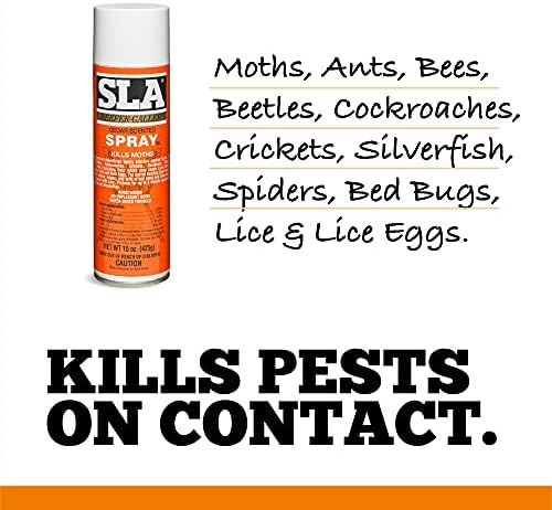 Reefer Galler SLA Cedar Scented Spray - 15 oz - Pack of 3 | Kills on Contact: Moths, Bedbugs, Ants, Lice, Beetles, Cockroaches, Crickets, Scorpions