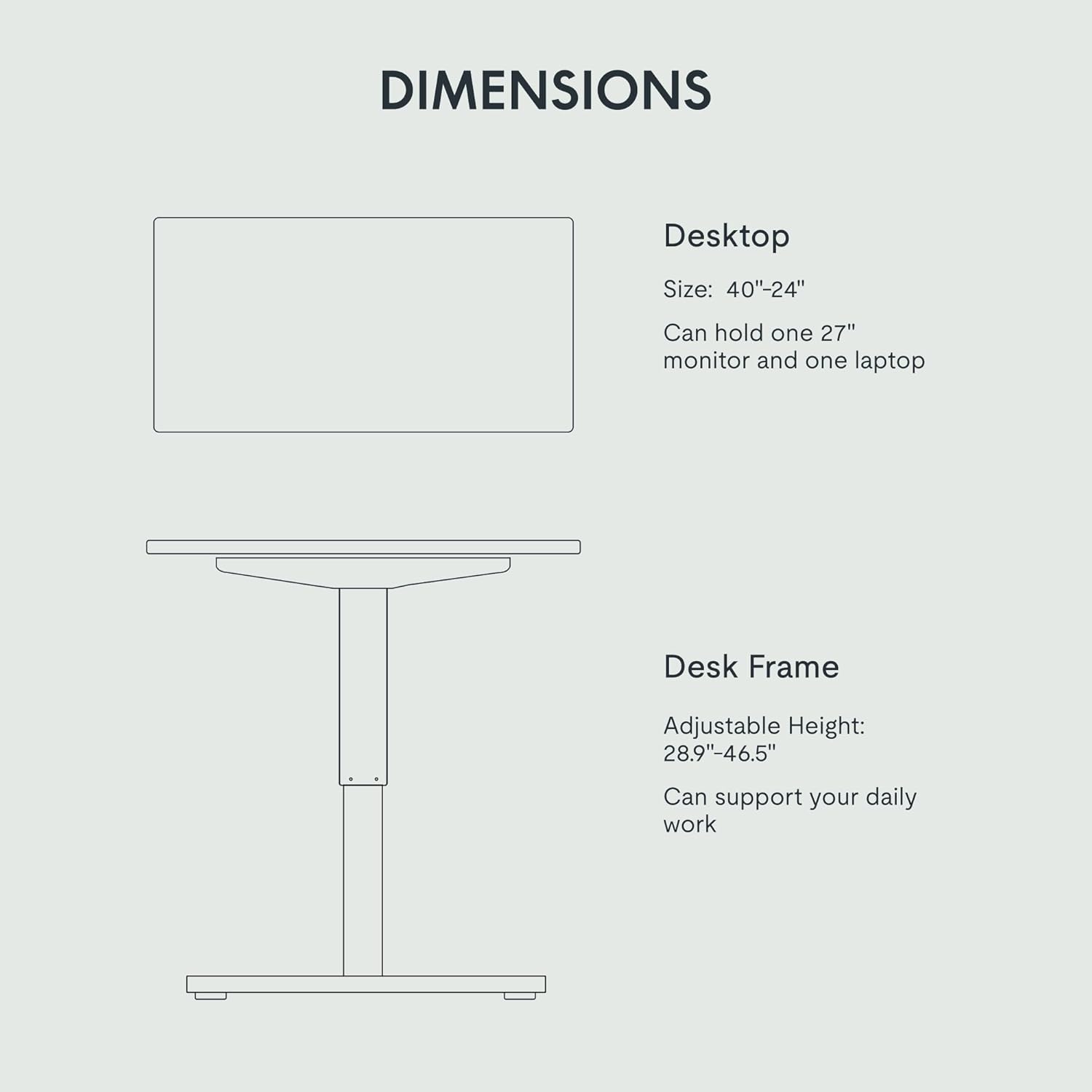 FLEXISPOT EN2 48"x24" Standing Desk with Power Strip Bundle, Black