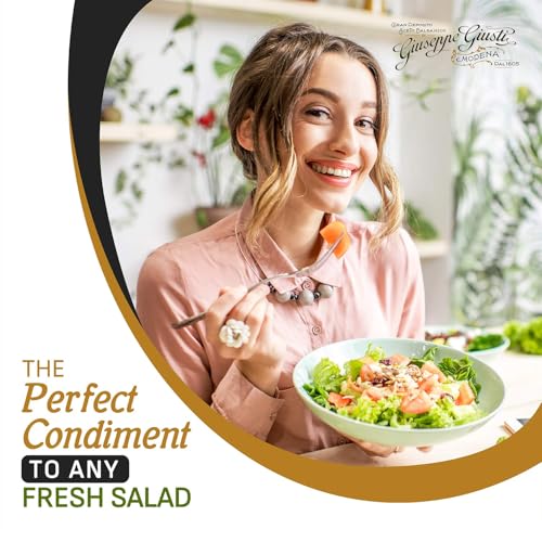 Giusti White Vinegar Dressing – White Condiment for Cooking and Finishing Dishes such as Salads, Vegetables, or Fish, Made in Italy with Balsamic Vinegar of Modena – 8.45 fl oz (250 ml) - Pack of 1