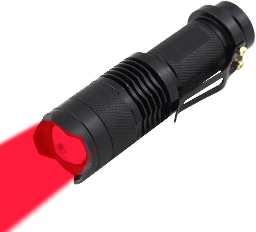 Scalable Blue LED Flashlight 3 Mode Long Range Blue Light Flashlight Torch Night Fishing and Outdoor Activities-Black House