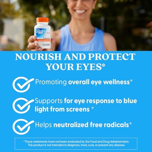 Doctor's Best Lutein Supplement 20mg with Zeaxanthin 1mg - Lutein for Eyes, Eye Health Vitamins for Men & Women
