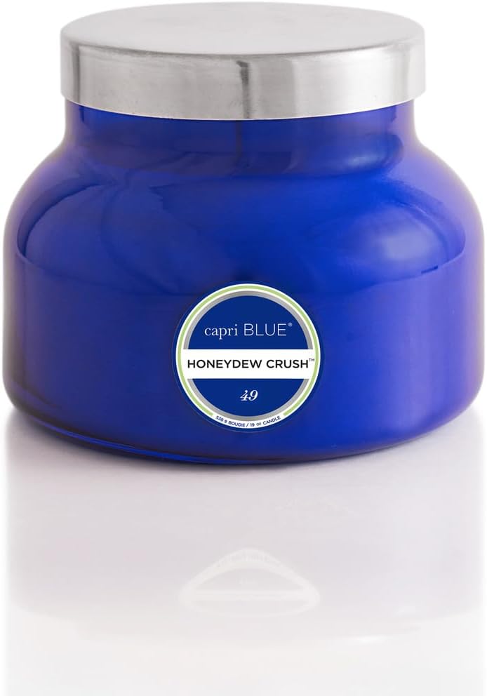 Capri Blue Scented Candles - Soy Candle Wax Blend - Jar Candles - Blue Candle Gifts for Women & Men - Luxury Candles for Home Scented with Vanilla, Bergamot & Sandalwood - Havana Vanilla (19 oz)