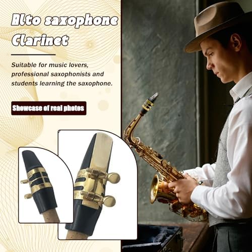 Alto Sax Ligature, Metal Alto Saxophone Ligature,Saxophone Gold Ligature Fastener