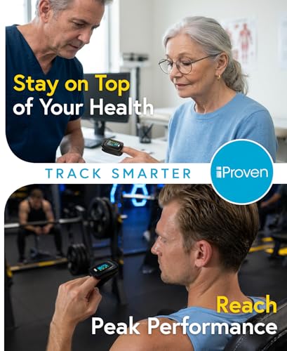 iProven Pulse Oximeter Fingertip for Oxygen Saturation & Respiratory Rate | Pulse Rate and Blood Oxygen Saturation Monitor, Finger Oximeter O2 Monitor