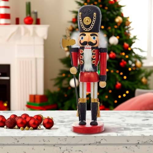 Kurt Adler HA0373 15" Hollywood Red & Black Soldier Nutcracker