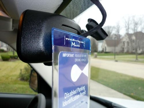 2 MirorTag Bronze Tag Holders Easily Display & Put Away a Handicap Parking Placard. Magnetically snap Your Tag On & Off to Magnet adhered Behind