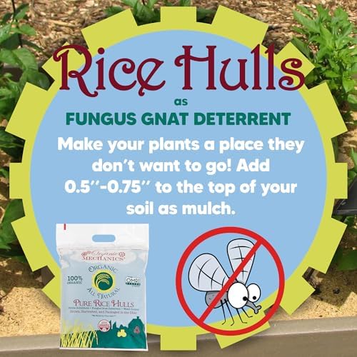Organic Mechanics Pure Rice Hulls, 2 Cu Ft - Sustainable Alternative to Perlite - Enhances Drainage, Porosity and Air Space - Eco-Friendly
