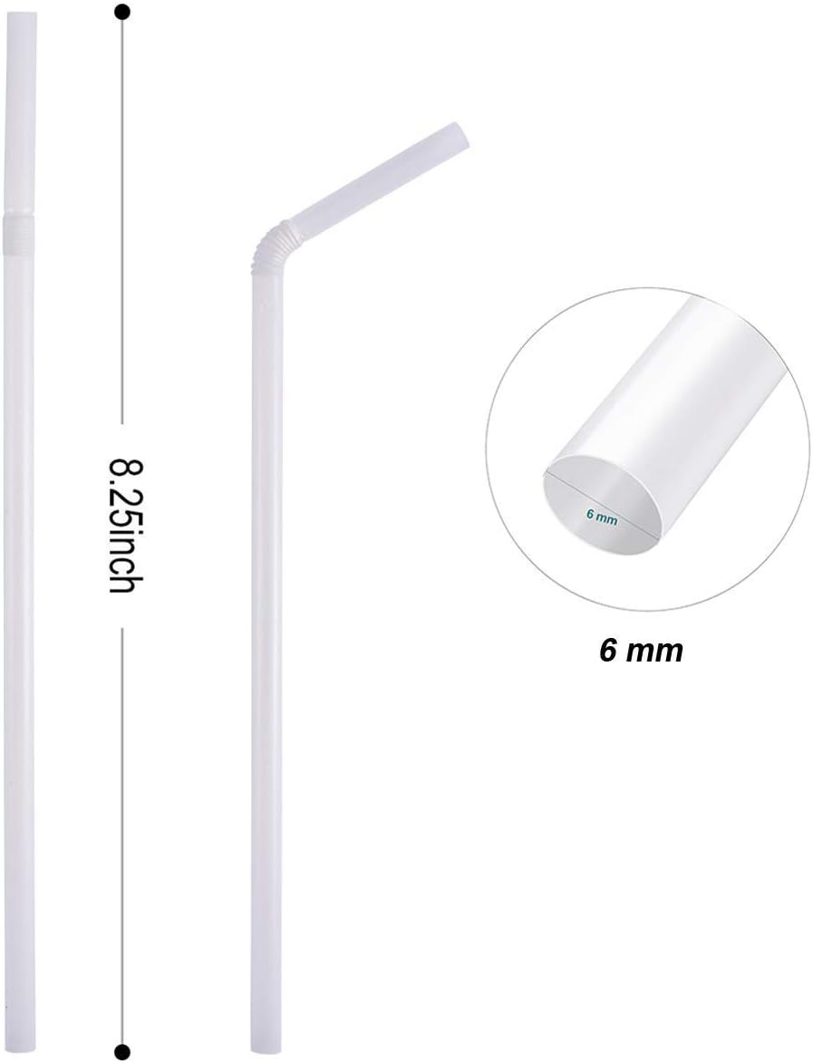 200 Count 100% Plant-Based Wrapped Compostable Straws | Plasticless Biodegradable Flexible Drinking Straws - A Fantastic Eco Friendly Alternative to