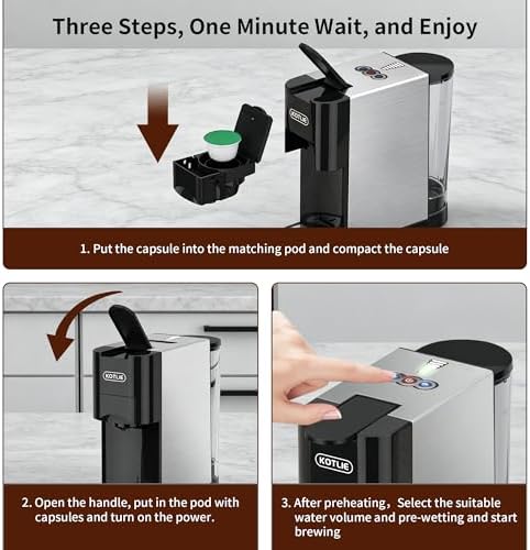 5 in 1 Single Serve Coffee Maker for K-Cup Pods, Nespresso Original, Dolce Gusto, ESE 44mm and Ground Coffee