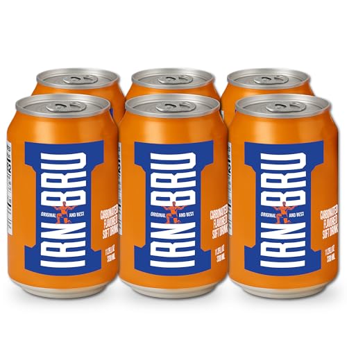 IRN-BRU Original Scottish Sparkling Soda, Citrus Flavored Carbonated Drink - Sparkling Flavored Soft Drink, 32 Flavor Recipe, 16.9 fl oz Bottles, Pack of 12