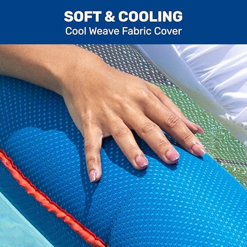 Aqua Comfort Pool Float Lounge – Inflatable Pool Floats for Adults with Headrest and Footrest – Bubble Waves