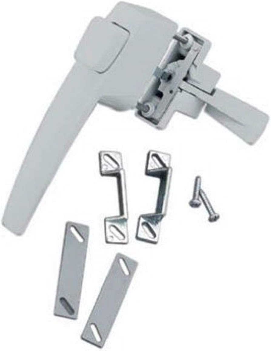 Wright Products - Free Hanging Push Button Door Latch for Screen and Storm Doors, Aluminum Grey | For Screen and Storm Doors