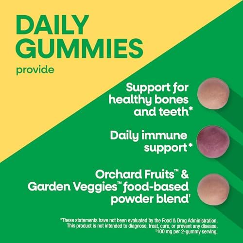 Nature’s Way Alive! Chewable Calcium Gummies with Vitamin D3, 60 ct | Daily Supplement Supports Healthy Bones and Teeth, and Muscle Function*, Strawberry and Raspberry-Lemonade Flavored