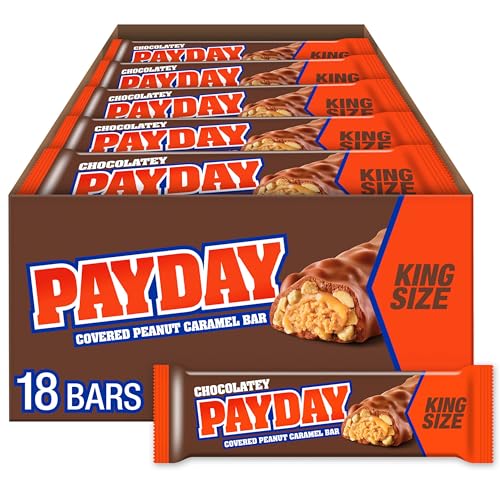 PAYDAY Chocolatey Peanut Caramel King Size, Candy Bar, 3.1 oz