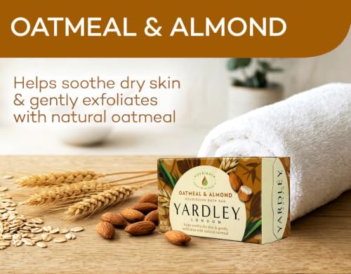 Yardley Oatmeal Almond Bath Bar 4oz - Pack of 2