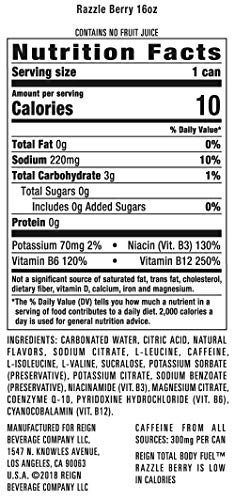 Reign Total Body Fuel, Orange Dreamsicle, Fitness & Performance Drink, 16 Fl Oz (Pack of 12)