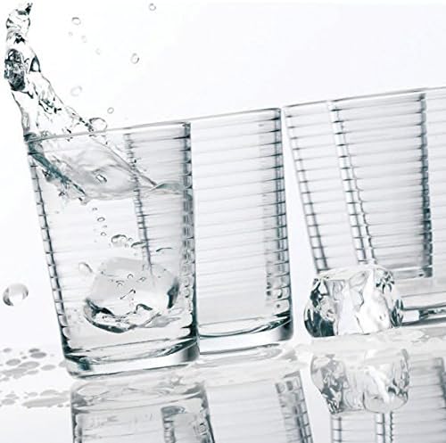 Juice Glasses 7 oz. Set Of 4 Glass Cups – By Home Essentials and Beyond – Beverage Water Tumblers for Juice, Whiskey, Cocktails
