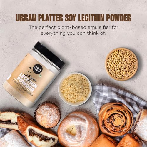 Urban Platter SOYA Lecithin Powder | 7.05 Oz (200g) | Natural Emulsifier, Thickener & Stabiliser | Plant-Based & Vegan | Ideal for Baking, Chocolates