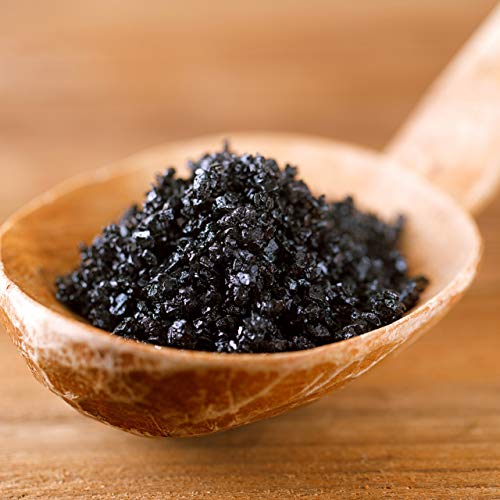 The Spice Lab Real Hawaiian Black Lava Salt, Fine, 1 lb | OU Kosher Gluten-Free Non-GMO Gourmet Salt - Authentic Hawaiian Black Salt - Halloween Margarita Salt