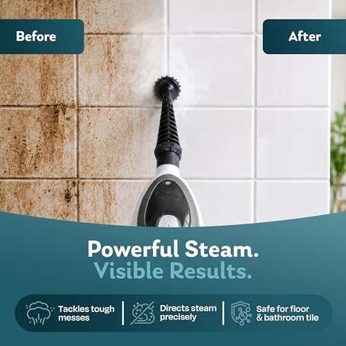 Steam & Go 10-in-1 Multi-Surface Steam Mop - Deep Clean with Heat | Converts to handheld cleaner for grout, upholstery & furniture