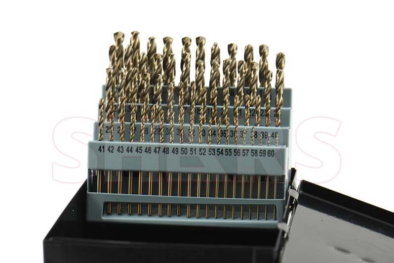 Shars 1/16-1/2", A-Z, #1-#60 M35 Cobalt Jobber Drill Set (115 PCS) 404-2203C L