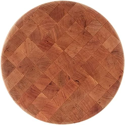 John Boos CCB Series Square Wooden Maple Cutting Board 12”x12” – 3” Thick, 13-lb Reversible Butcher Block with End-Grain & Finger Grips – Made in the USA
