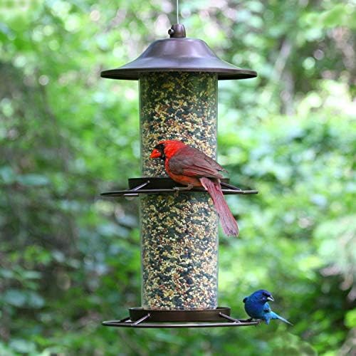 Perky-Pet Large 2-Tier Panorama Wild Bird Outdoor Feeder with Hanging Hook - 325SCOMBO-1SR - 4.5 lb Seed Capacity - Durable Construction - Versatile