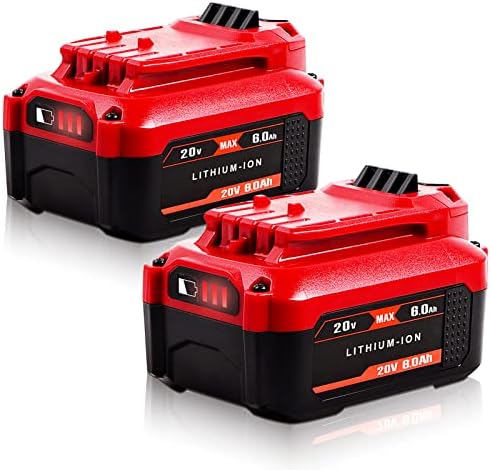 TenHutt 【Upgrade】 2Pack 20V 6.0Ah Replacement Battery for Craftsman 20V Battery V20 Lithium ion for CMCB205 CMCB204 CMCB206 CMCB202 CMCB201 20V