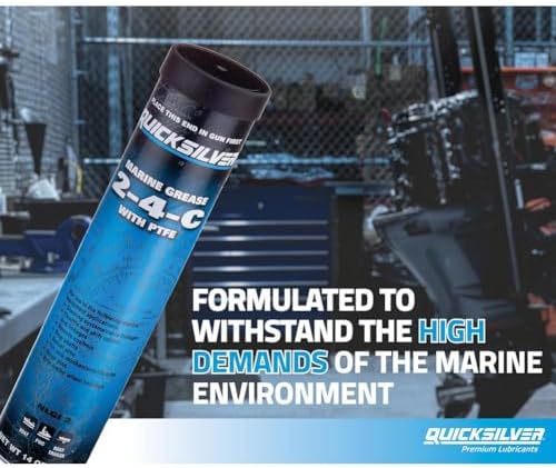 Quicksilver 802863Q1 2-4-C Marine Grease/Lubricant with PTFE - 14 Oz. Cartridge