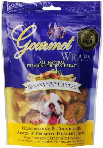 Loving Pets Gourmet All Natural Premium Sweet Potato and Chicken Wraps with Glucosamine and Chondroitin, Dog Treats, 8oz
