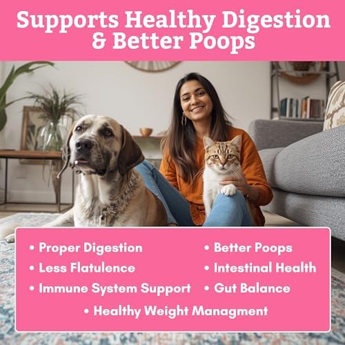 Probiotics for Dogs and Cats for Gut & Digestive Health | 2 Oz | 57 Scoops | 10B CFUs for Digestion, Nutrient Absorption, and Gut Balance | Cat & Dog Probiotics with Prebiotics and Digestive Enzymes