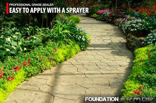 Armor SX5000 Solvent-Based Silane-Siloxane Sealer for Concrete, Brick, Pavers, Stone - Matte Concrete Sealer - 5 Gallon