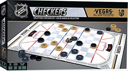 MasterPieces Officially licensed NHL League-NHL Checkers Board Game for Families and Kids ages 6 and Up