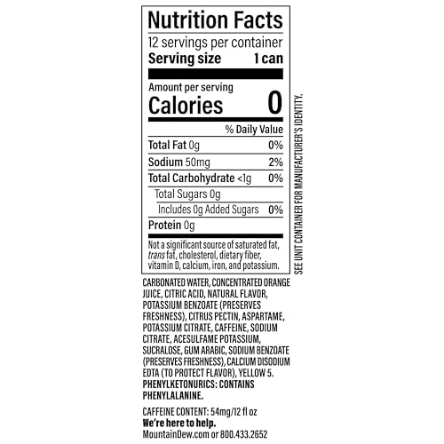 Diet Mountain Dew Soda Pop, Original, 12 fl oz Cans, (12 Pack)