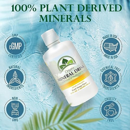Organa Trace Minerals - Liquid Colloidal Minerals Supplements - Plant Derived for Maximum Absorption - Colloidal Minerals Liquid for Wellness - 32 Ounces
