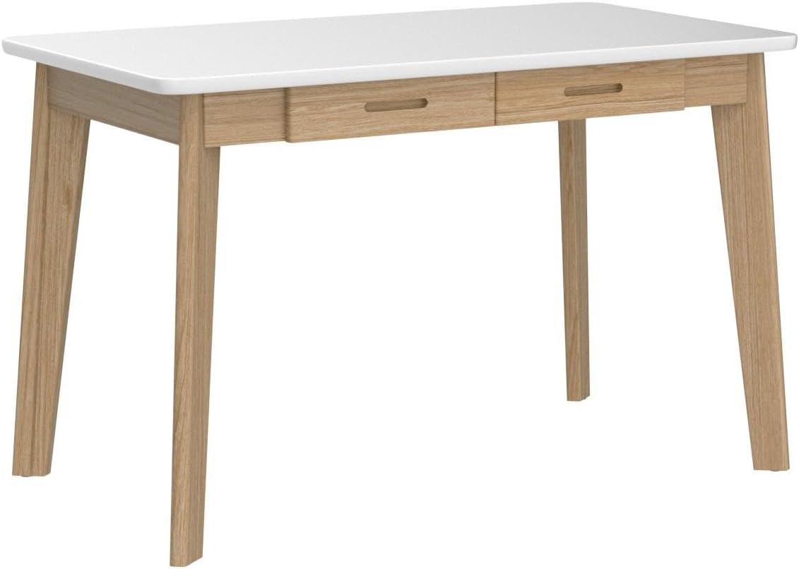 IOTXY Solid Wood Writing Desk - Home Office Laptop Computer Table, Walnut