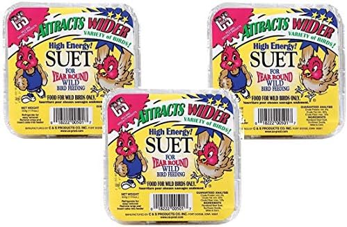 C&S (3 Pack) High Energy Suet for Wild Birds
