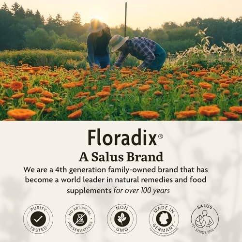 Floradix Calcium Magnesium Liquid Mineral & Vitamin Formula - Bone Support Supplement with Calcium, Magnesium, Vitamin D & Zinc - Vegetarian & Non-GMO - 8.5 fl oz