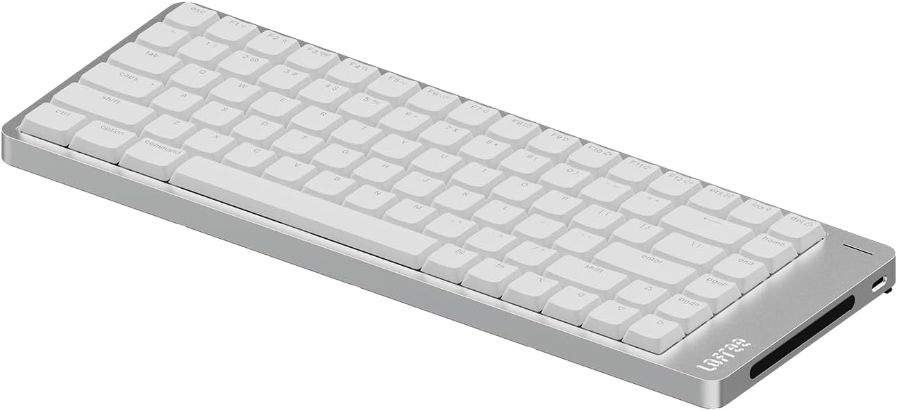 LOFREE Flow2 Low-Profile Mechanical Keyboard, CNC Aluminum Body with Gasket Mount, Tri-Mode Wireless, Hot-Swappable & VIA Compatible, Side Touch Bar, for Mac/Windows (Space Gray, 84 Keys)