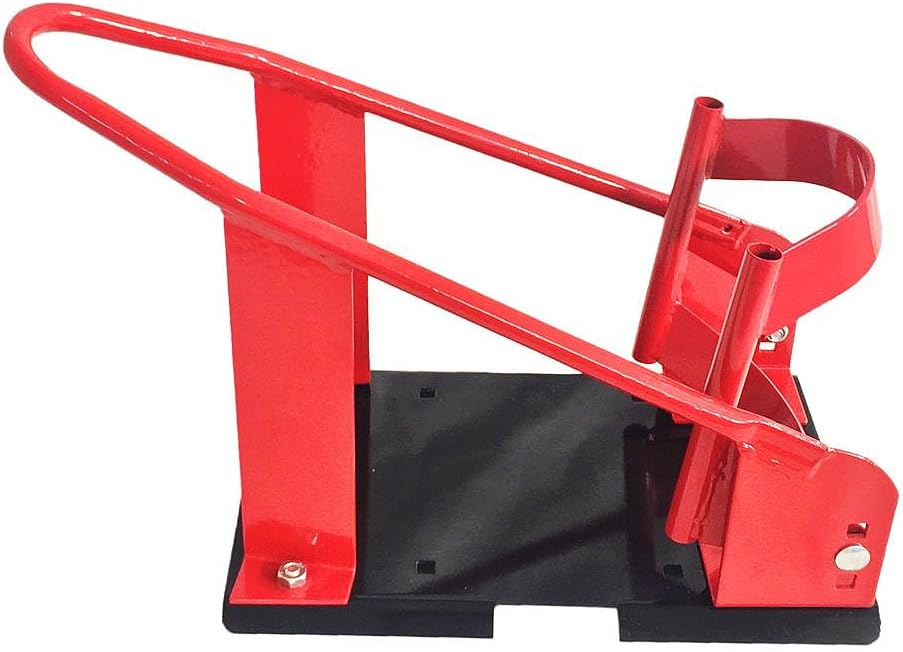SUNROAD Adjustable Motorcycle Wheel Chock, Fits 15"-21" Front Wheels | Heavy-Duty Steel, Self-Locking Wheel Cradle, Garage, Trailer & Workshop Use
