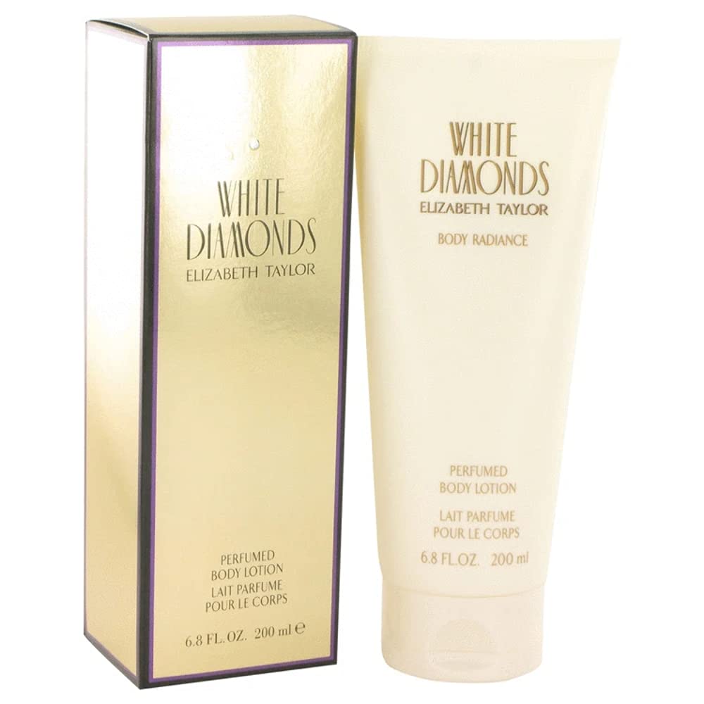 White Diamonds by Elizabeth Taylor for Women, Body Lotion, 6.8-Ounce | Moisturizing scented body lotion, luxury skincare, daily body moisturizer