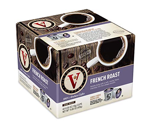 Victor Allen's Coffee Italian and French Roast Dark Roast Coffee Pods for Keurig (42 Count)
