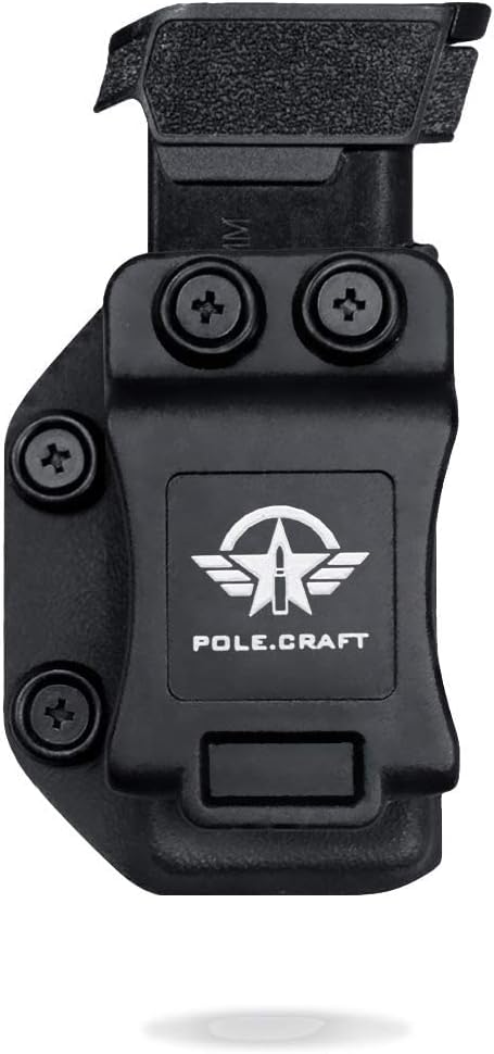 POLE.CRAFT IWB/OWB Magazine Holster Kydex - Mag Carrier Fits: 9mm .40 Double Stack / 9mm .40 Single Stack - P365 1911 Glock 19 19X 17 26 27 28 43 22
