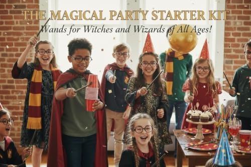 12 Pack Wizard Wands – Plastic Costume Accessories for Magic-Themed Parties, Dress Up, Halloween & Cosplay, Birthday Parties, Party Favors, Goodie Bags, Photo Props