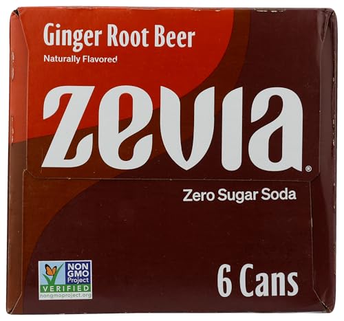 Zevia, Soda Ginger Root Beer, 6pk, 12 Fl OZ