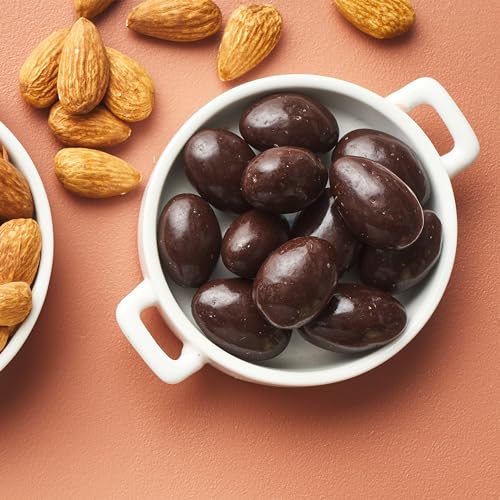 Yupik 60% Dark Chocolate Covered Almonds, 2.2 lb (35.2 oz), Kosher, Whole Nuts, Almonds Dipped in Chocolate, Crunchy & Smooth, Dark Chocolate Candy, Classic Sweet Snacks
